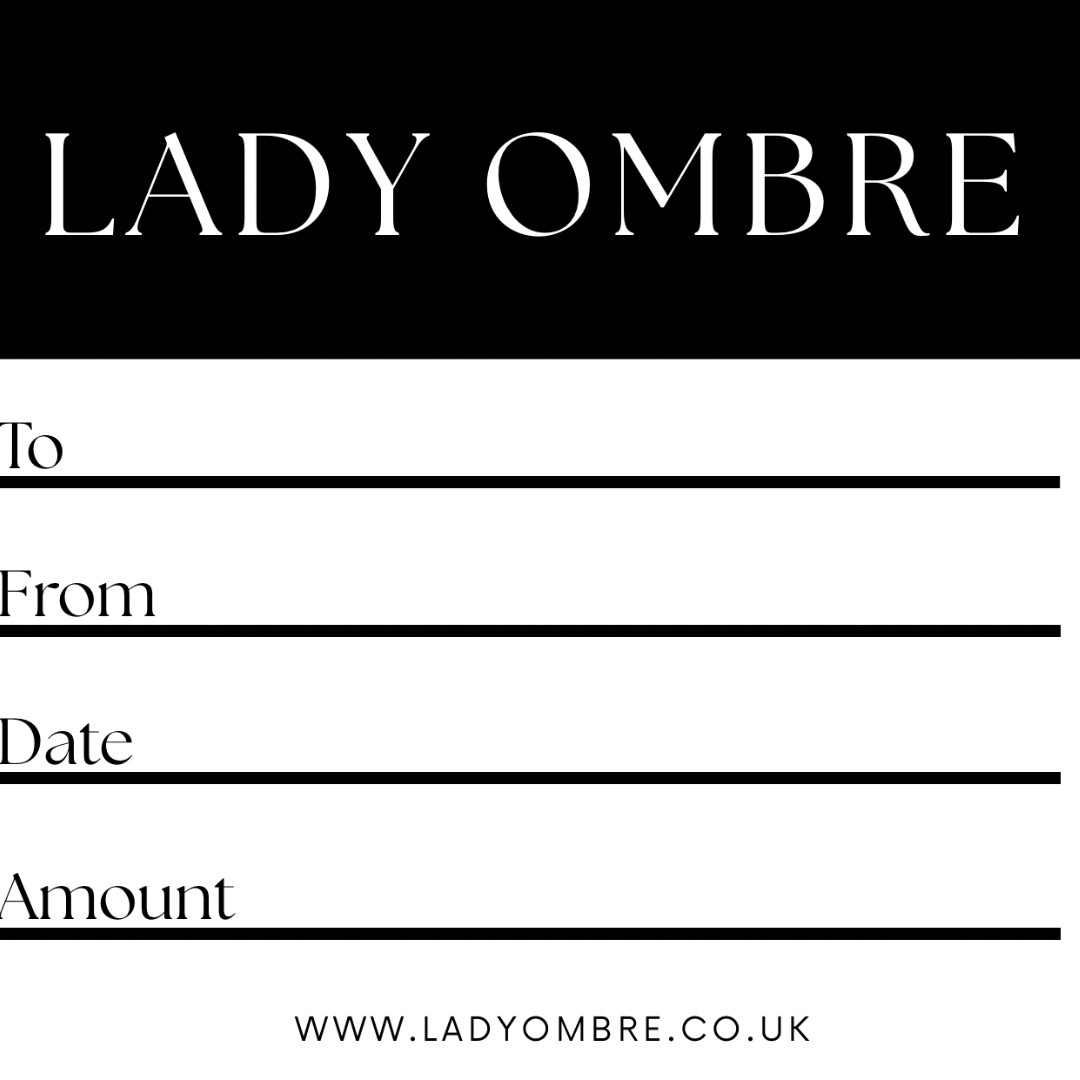 Lady ombré gift cards
